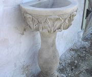 Hand Carved Sink and Pedestal