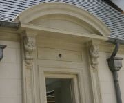 Doorway with hand carved brackets